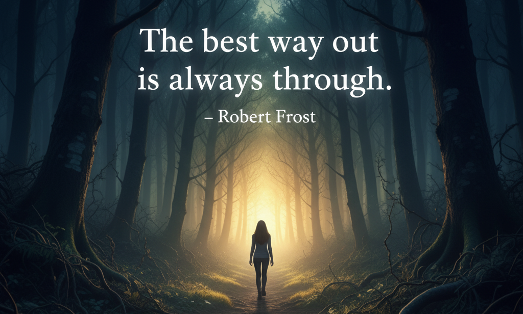 The best way out is always through." – Robert Frost